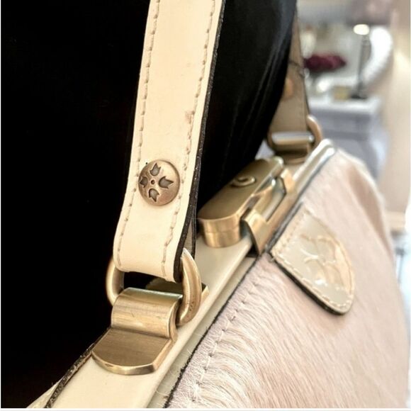 Patricia Nash Gracchi Leather Calf Hair Satchel - Picture 3 of 11